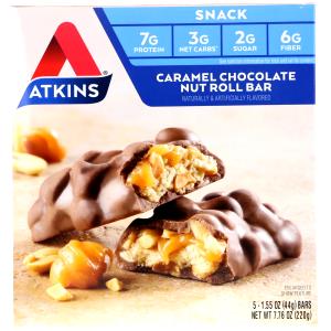 1 bar (44 g) Snack Caramel Chocolate Nut Roll Bar