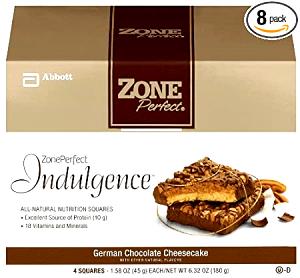 1 bar (45 g) Indulgence Nutrition Squares - German Chocolate Cheesecake