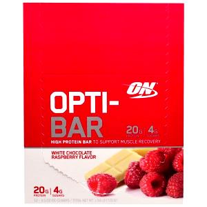 1 bar (60 g) Opti-Bar - White Chocolate Raspberry