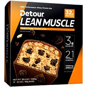 1 bar (90 g) Lean Muscle Whey Protein Bar - Cookie Dough Caramel Crisp (Large)