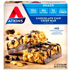 1 Bar Breakfast Bar, Chocolate Chip Crisp, Low Carb