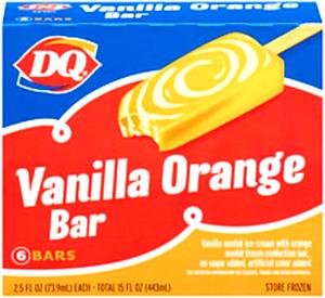 1 Bar Dq Vanilla Orange Bar, No Sugar Added