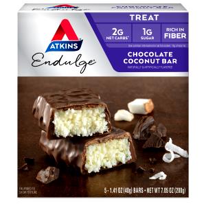 1 Bar Endulge Chocolate Covered Coconut Bar, Low Carb