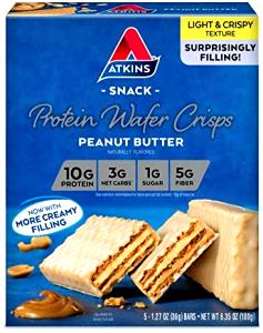 1 Bar Endulge Peanut Butter Wafer Crisps, Low Carb