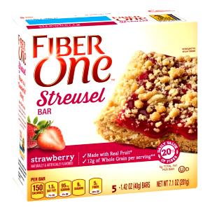 1 Bar Fiber Bar, Strawberry Drizzle