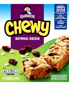 1 Bar Granola Bar, Chewy, Oatmeal Raisin