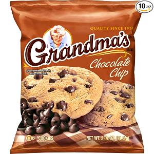 1 Big (3-1/2" - 4" Dia) (include Grandma Brand) Chocolate Chip Cookies (Higher Fat, Enriched)