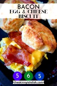 1 biscuit (168 g) Biscuit with Egg, Bacon & Cheese