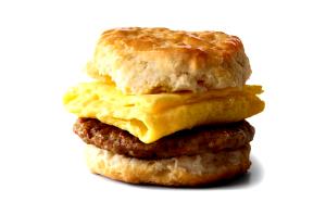 1 Biscuit Breakfast Sandwich, Sausage Egg & Cheese