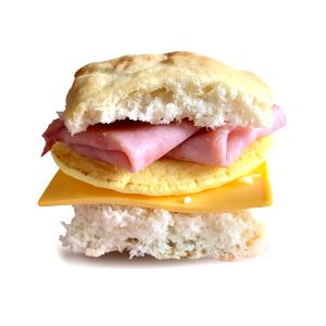 1 Biscuit Egg & Ham Biscuit Sandwich