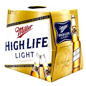 1 bottle (12 oz) High Life Light Beer