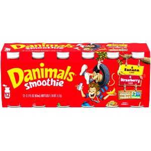 1 bottle (3.1 oz) Danimals Smoothies - Strawberry Explosion Strikin