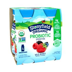 1 bottle (6 oz) Organic Lowfat Yogurt Wildberry Probiotic Smoothie