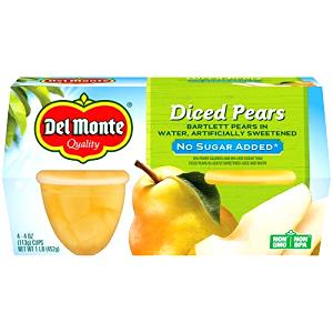 1 bowl (4 oz) No Sugar Added Diced Pears