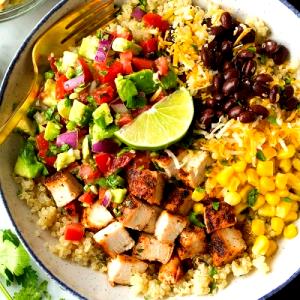 1 bowl Blackened Chicken Burrito Bowl