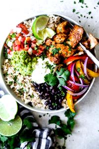 1 bowl Chicken Fajita Burrito Bowl