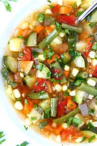 1 Bowl Low-Fat Vegetarian Garden Vegetable Soup