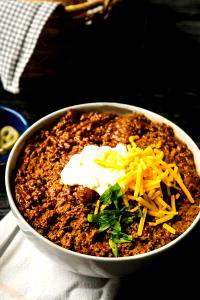 1 Bowl Terlingua Chili W/ Toppings Bowl