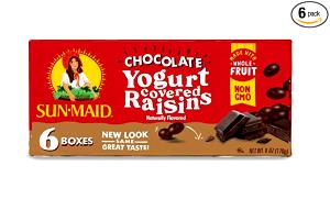 1 box (1 oz) Dark Chocolate Yogurt Raisins (Box)