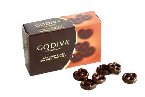 1 box (71 g) Chocolatier Dark Chocolate Covered Pretzels (Box)