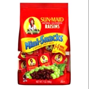 1 box Natural California Raisins (Mini Box)