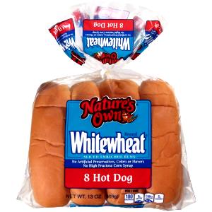 1 bun (43 g) Whitewheat Hot Dog Buns