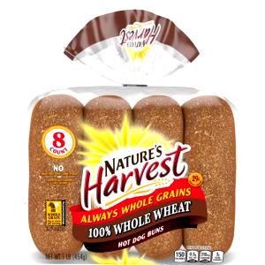 1 bun (57 g) Honey Wheat Hot Dog Buns