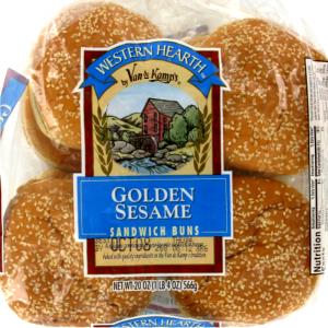 1 bun (71 g) Western Hearth Golden Sesame Sandwich Buns