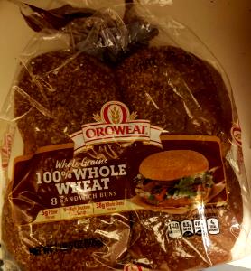 1 bun (74 g) 100% Whole Wheat Sandwich Buns