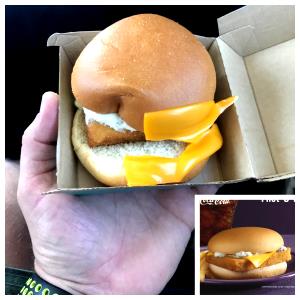 1 burger (142 g) Double Fish Sandwich with Cheese on Golden Bun