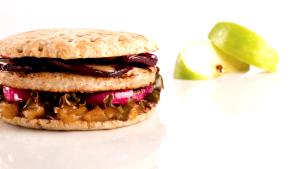 1 burger (247 g) Dijon Turkey Burger with Apple Chutney