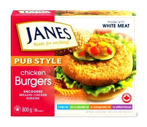 1 burger (90 g) Pub Style Chicken Burgers