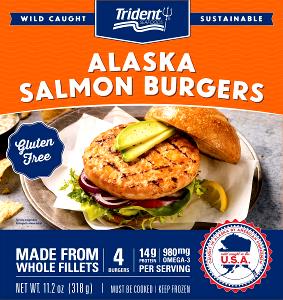 1 burger (91 g) Wild Caught Salmon Burgers Poblano & Pepper Jack