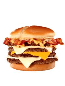 1 burger Quad Bacon Cheesy Jack