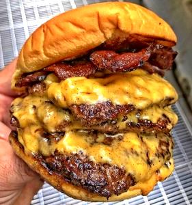 1 burger Triple Bacon Burger