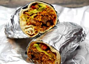 1 burrito (587 g) Bare Steak Burrito