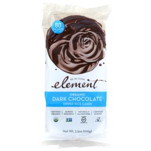 1 cake (17 g) Organic Dark Chocolate Dipped Rice Cakes