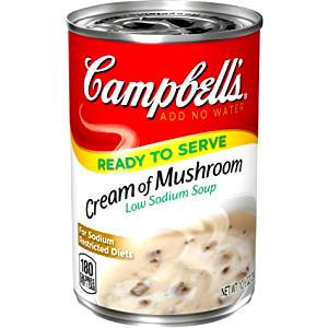 1 Can (10.75 Oz), Prepared Cream Of Mushroom Soup (Low Sodium, Canned)