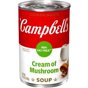 1 Can (10.75 Oz), Prepared To Directions Cream of Mushroom with Chicken Soup (Prepared with Milk)