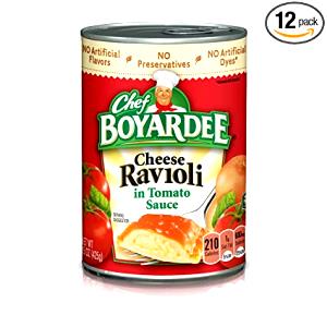 1 Can (15 Oz) Cheese Filled Ravioli with Tomato Sauce (Canned)