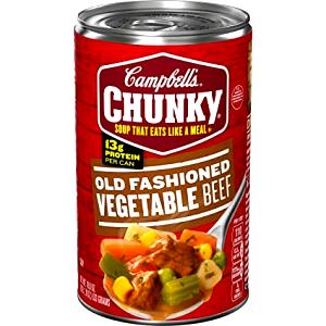 1 Can (19 Oz), Ready-to-serve Chunky Vegetable Soup (Canned)