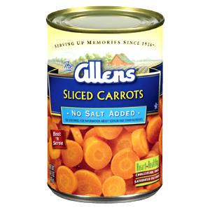 1 Can (303 X 406) Carrots (No Salt Added, Drained Solids, Canned)