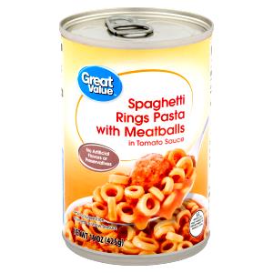 1 can (425 g) Spaghetti Rings with Meatballs