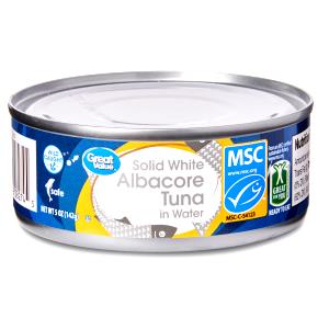 1 can drained (153 g) Albacore Solid White Tuna in Water