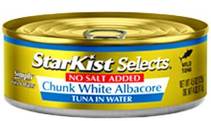 1 Can Tuna, Canned In Water, No Added Salt