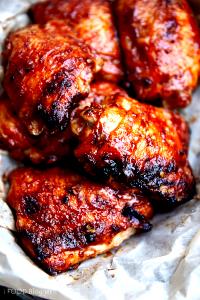 1 Chicken Thigh With Sauce Chicken or Turkey with Barbecue Sauce (Skin Eaten)