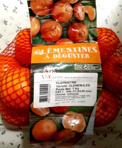 1 clementine (168 g) Clementines