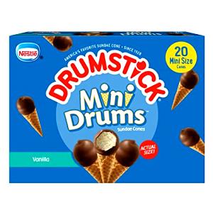 1 cone (17 g) Drumstick Minis Drums Vanilla