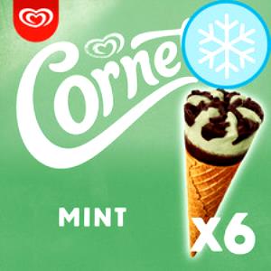 1 cone (75 g) Low Fat Ice Cream Cones - Mint with Fudge