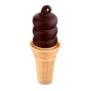 1 Cone And Single Dip Chocolate Covered or Dipped Ice Cream Cone (Flavors Other Than Chocolate)